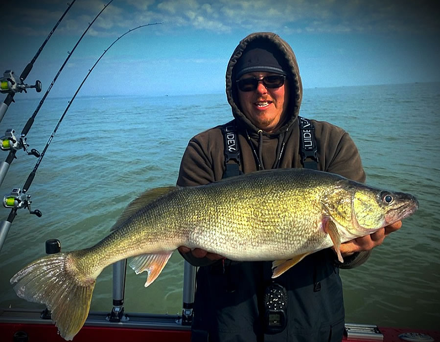 Jigging for Lake Erie Walleye